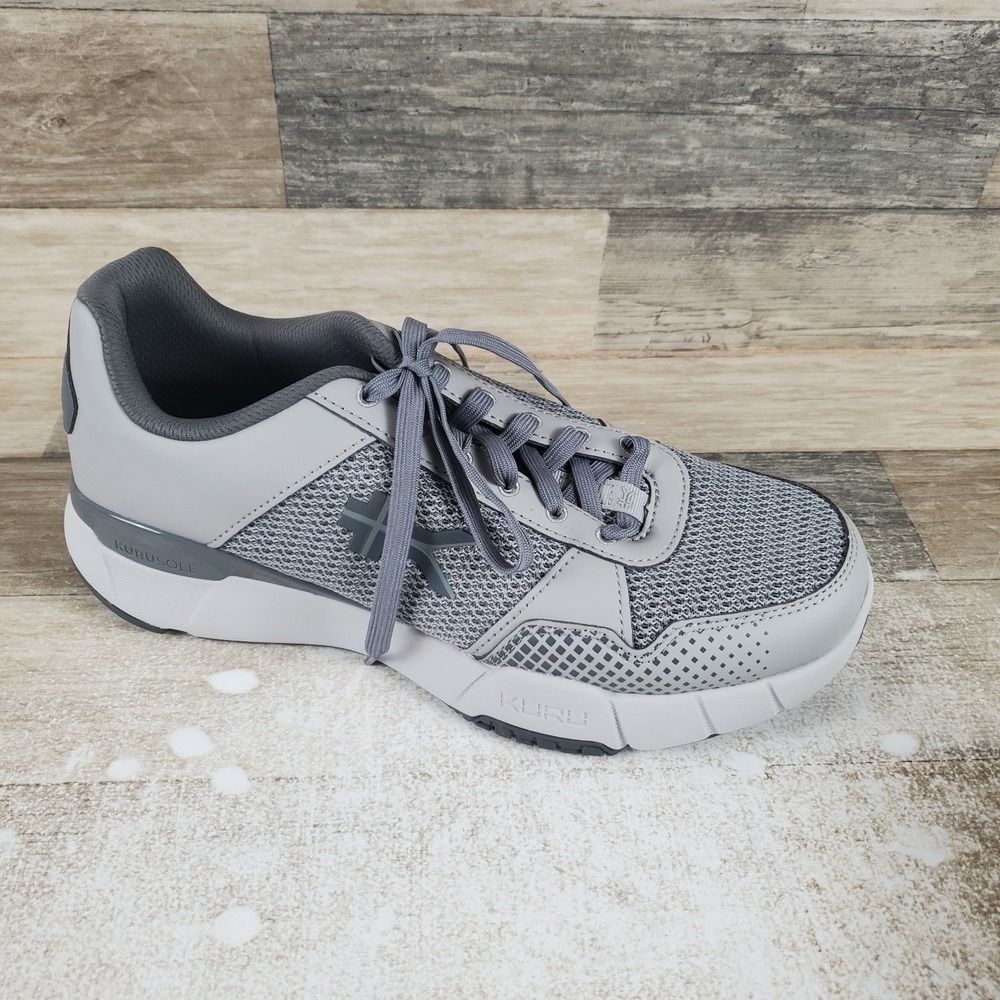 KURU Quantum 2.0 Mens Shoes‎ Sz 10 W Running Storm Gray Mesh Lace Up Sneakers